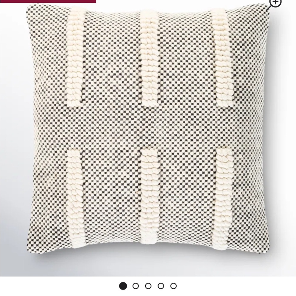Joss and Main Surya Black and White Checkered Throw Pillow